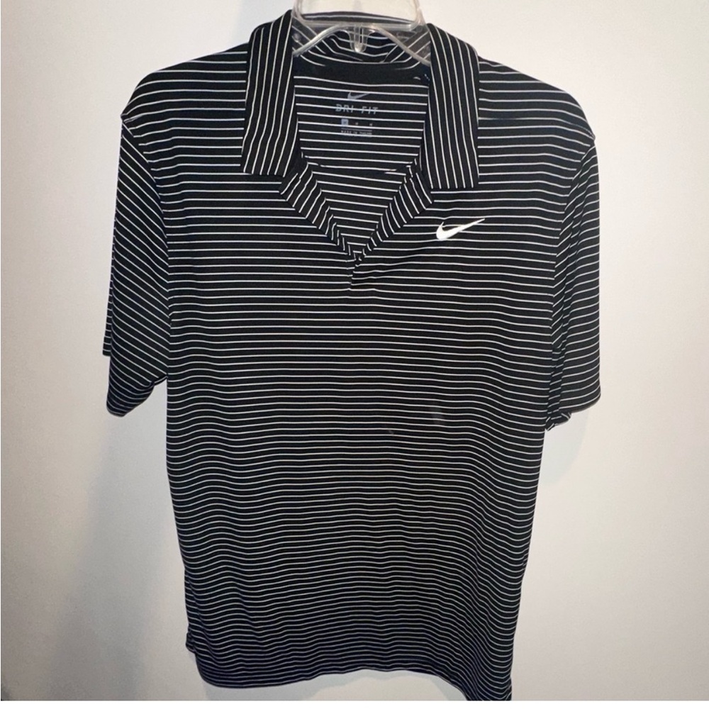 Nike Black Striped Men's Polo Shirt